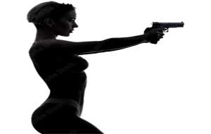 Vrouw met een wapen